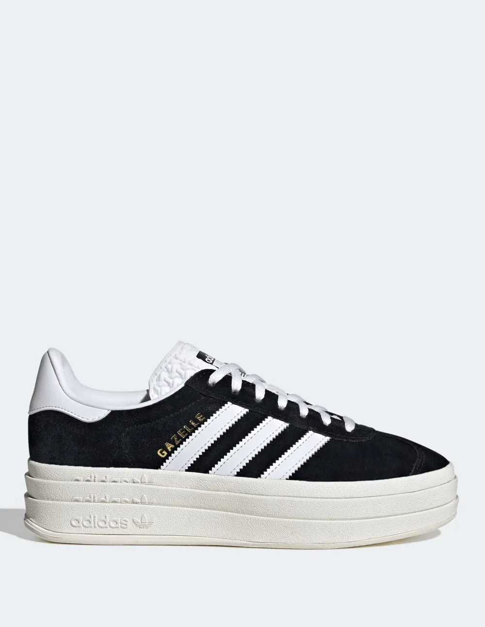 adidas Gazelle Bold Negras y Blancas Mujer