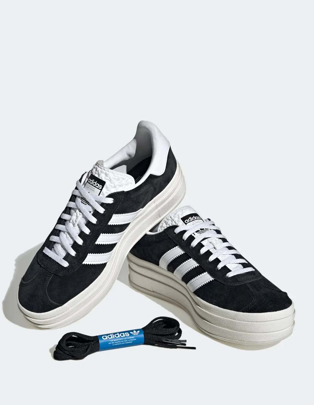 adidas Gazelle Bold Negras y Blancas Mujer