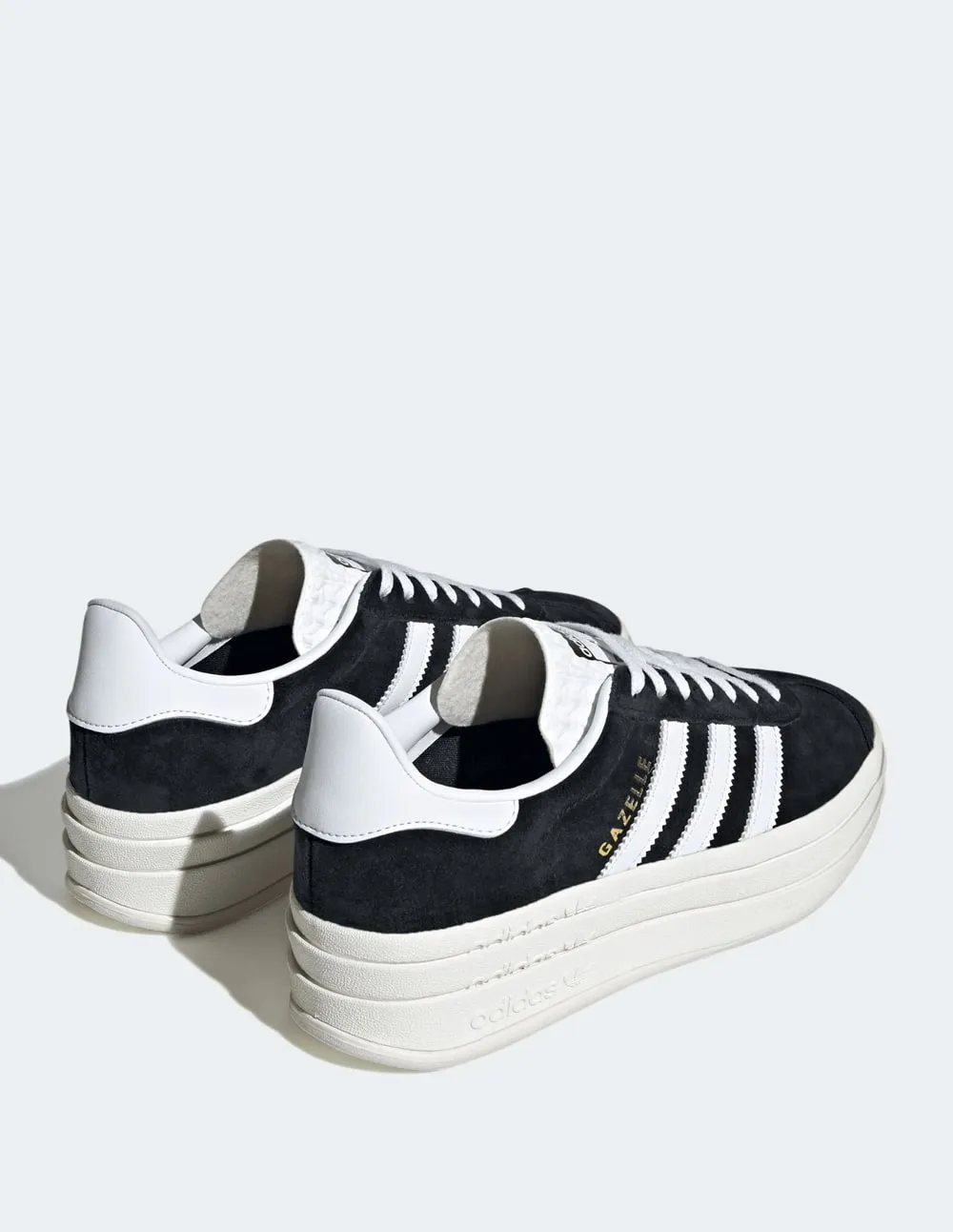 adidas Gazelle Bold Negras y Blancas Mujer