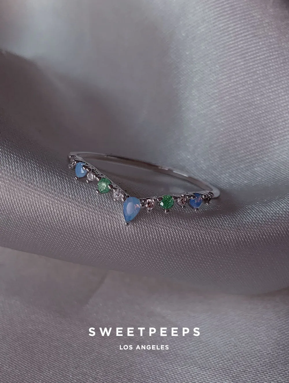Azul Almond Ring - Silver