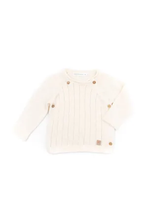 BAMBOOM Maglia incrociata trattini - BIANCO