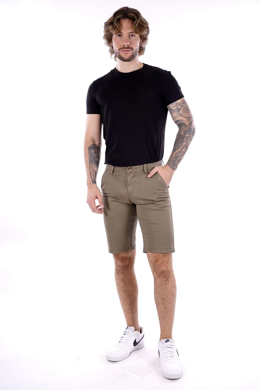 Bermuda TAKE TWO da Uomo - verde UKE4849MILITARE