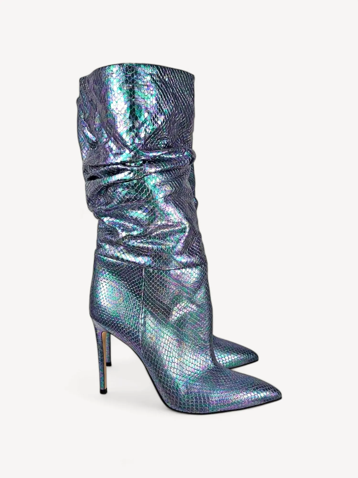Bota Paris Texas Metalizada Azul