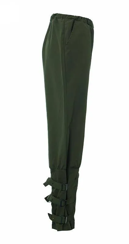 Calça Harem com Fivelas