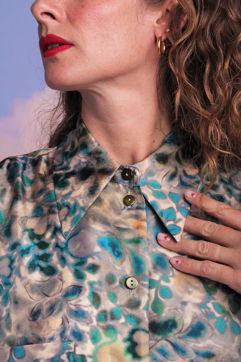 Camicia Berard verde multi