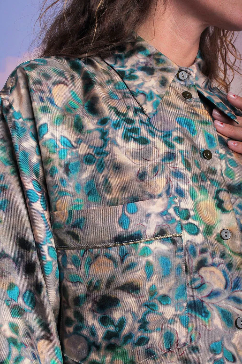 Camicia Berard verde multi
