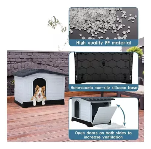 Casa Grande De Plástico Resistente S Para Perros