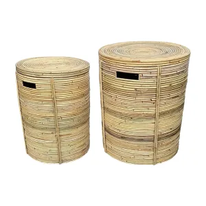 Cestos de Lavanderia  Redondo Juego de 2pz CATRINA LAUNDRY -32925