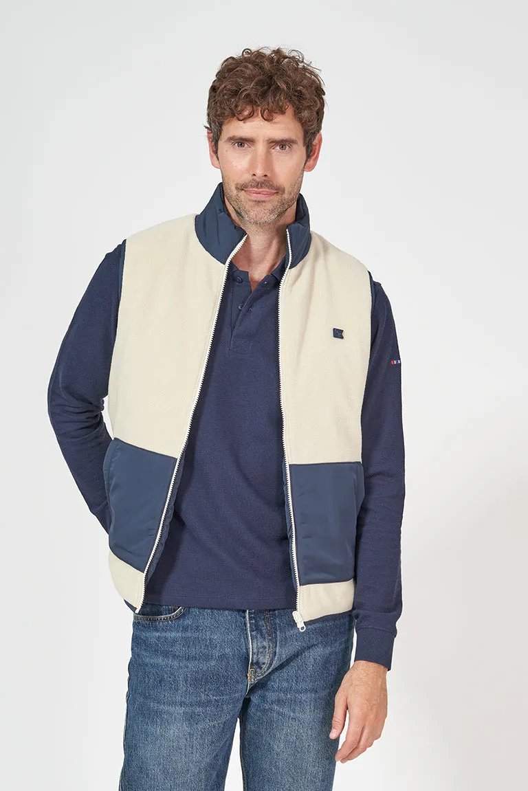 Chaleco polar/nylon reversible