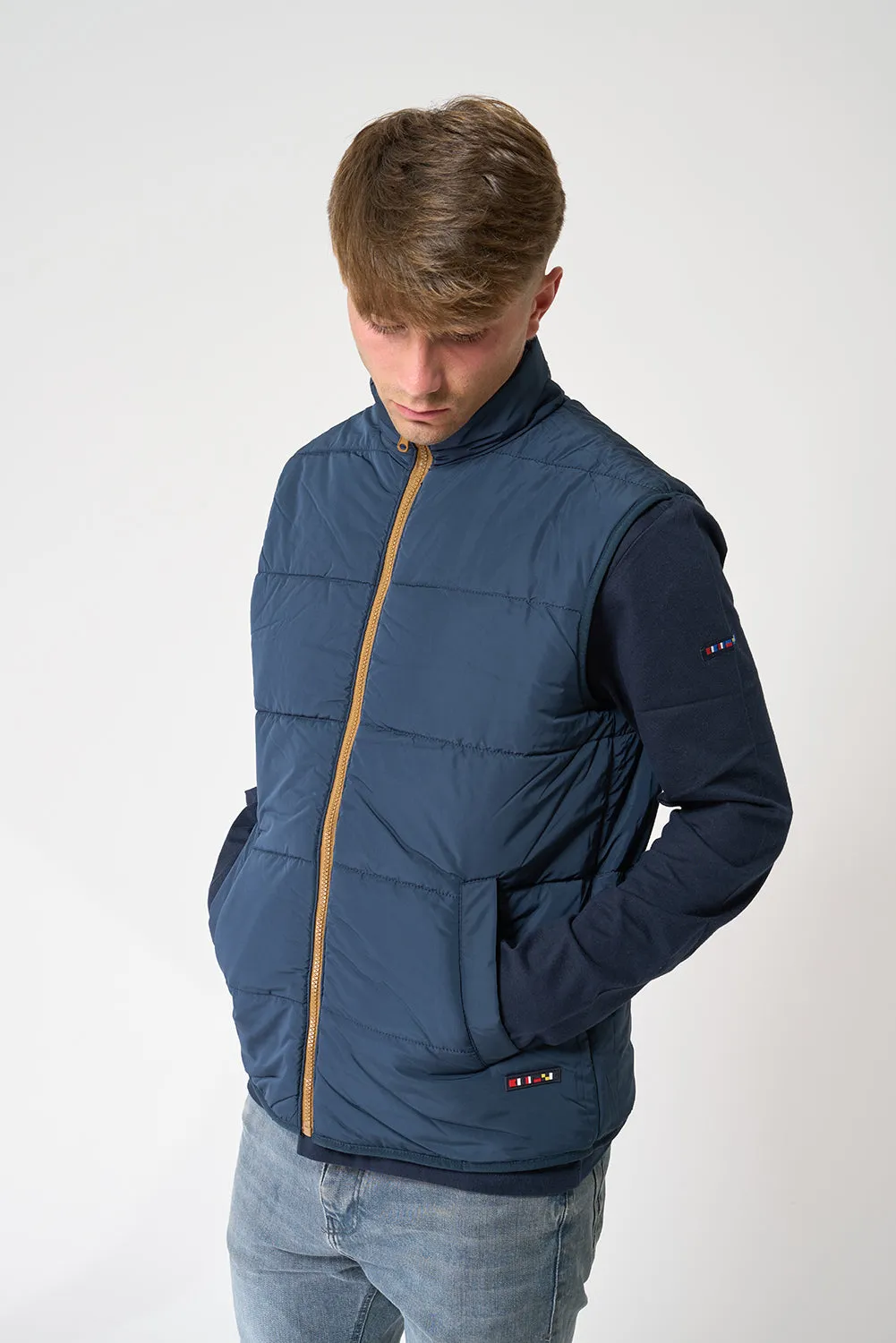Chaleco polar/nylon reversible