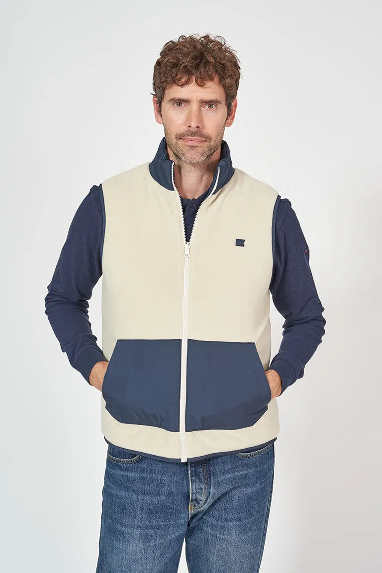 Chaleco polar/nylon reversible