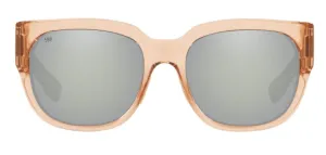 Costa Del Mar Womens Waterwoman Shiny Blonde Crystal/Copper Silver Mirror Lens Polarized Sunglasses