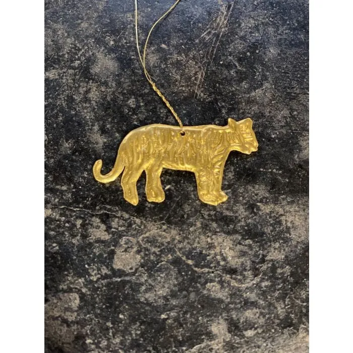 De Weldaad Tiger Gold Metal Ornament
