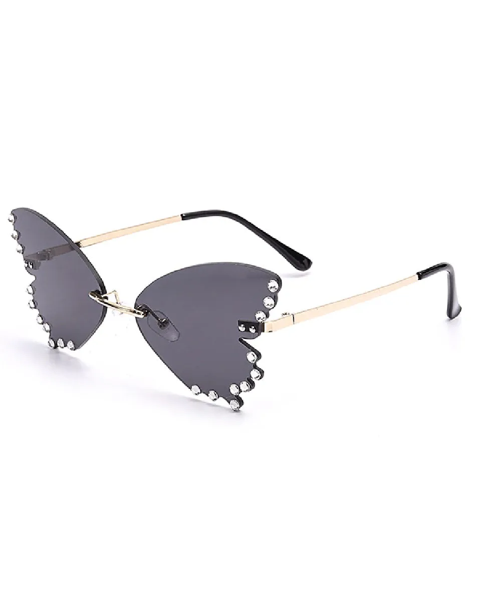 Diamond Butterflies Color Sunglasses