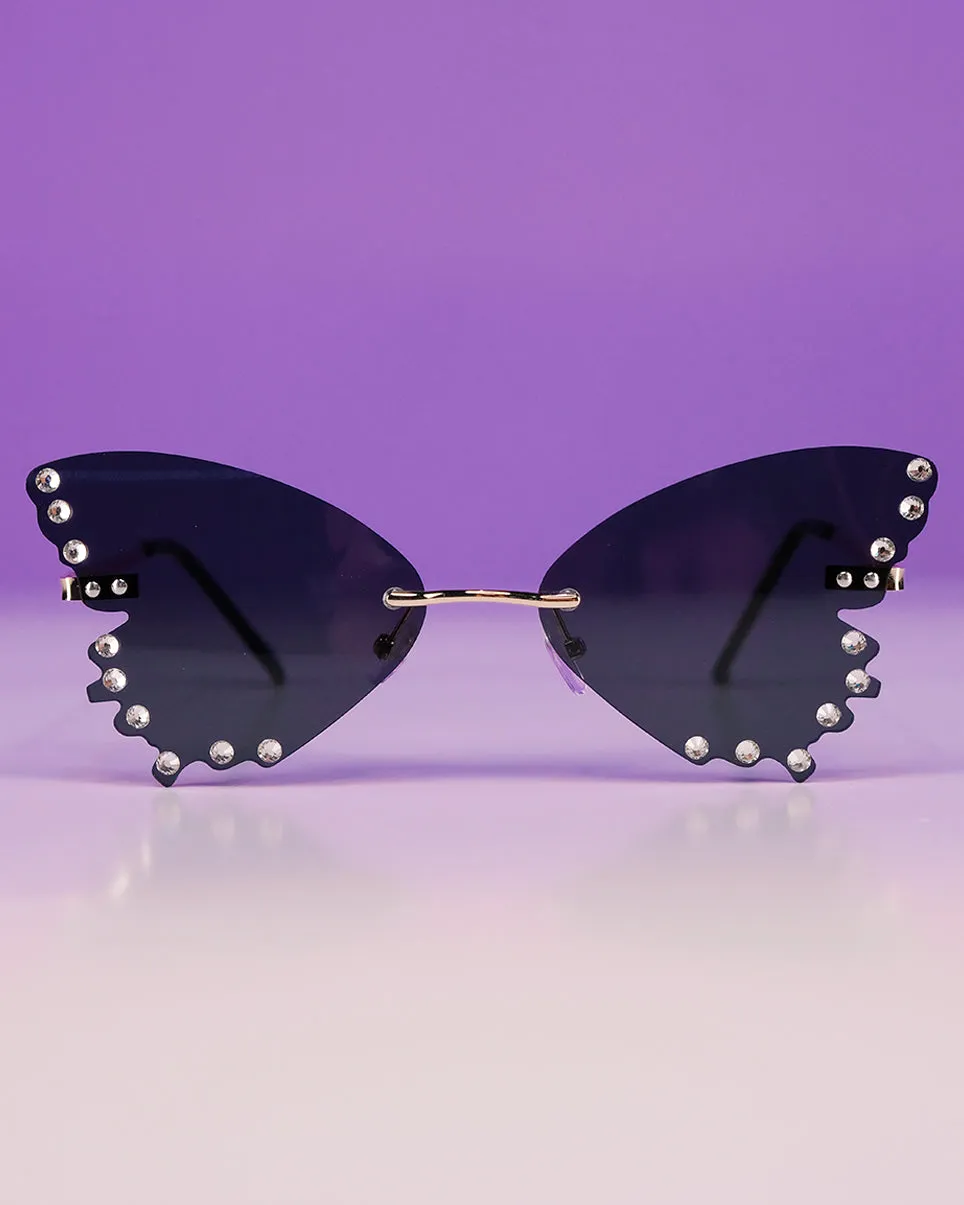 Diamond Butterflies Color Sunglasses