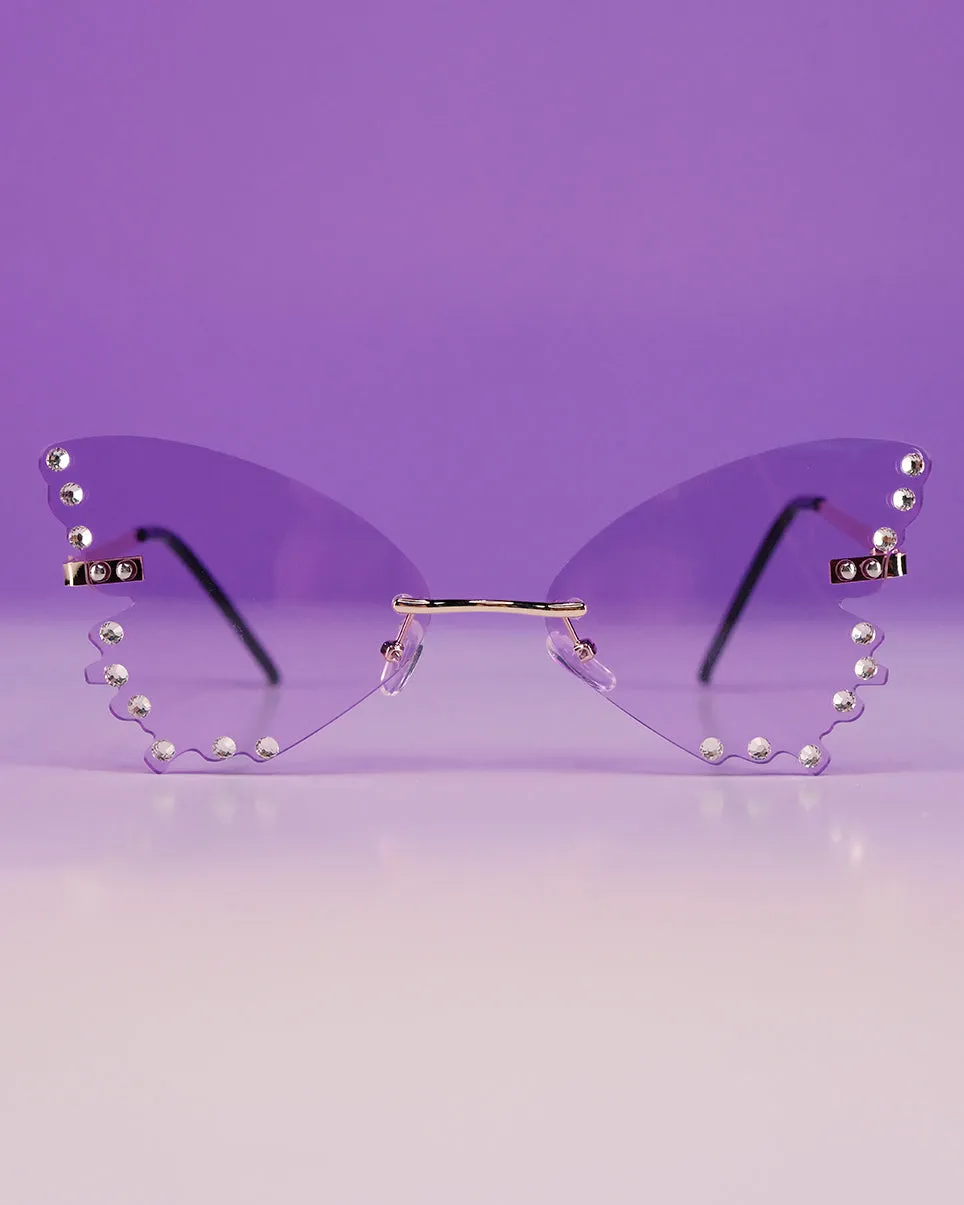 Diamond Butterflies Color Sunglasses