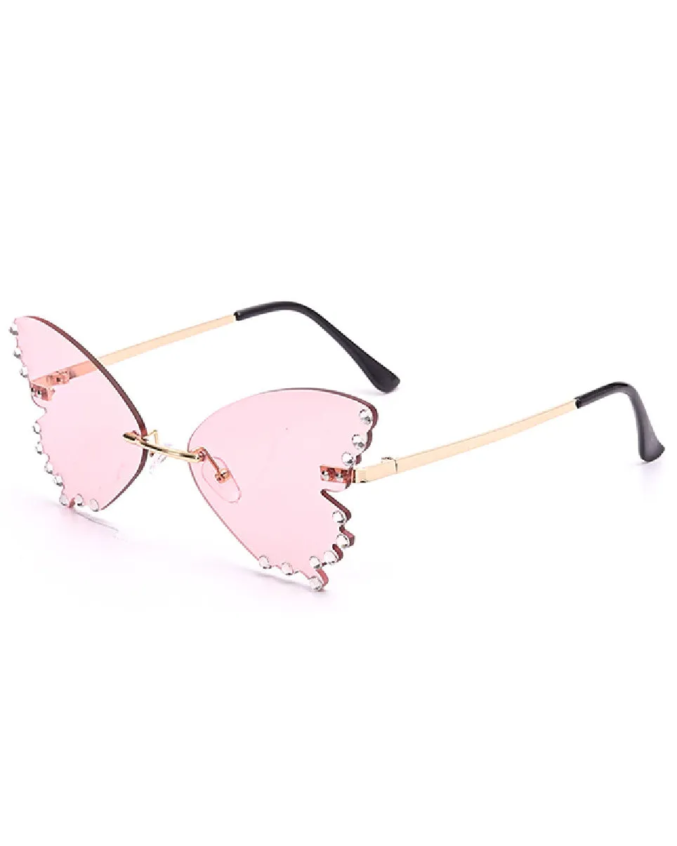 Diamond Butterflies Color Sunglasses