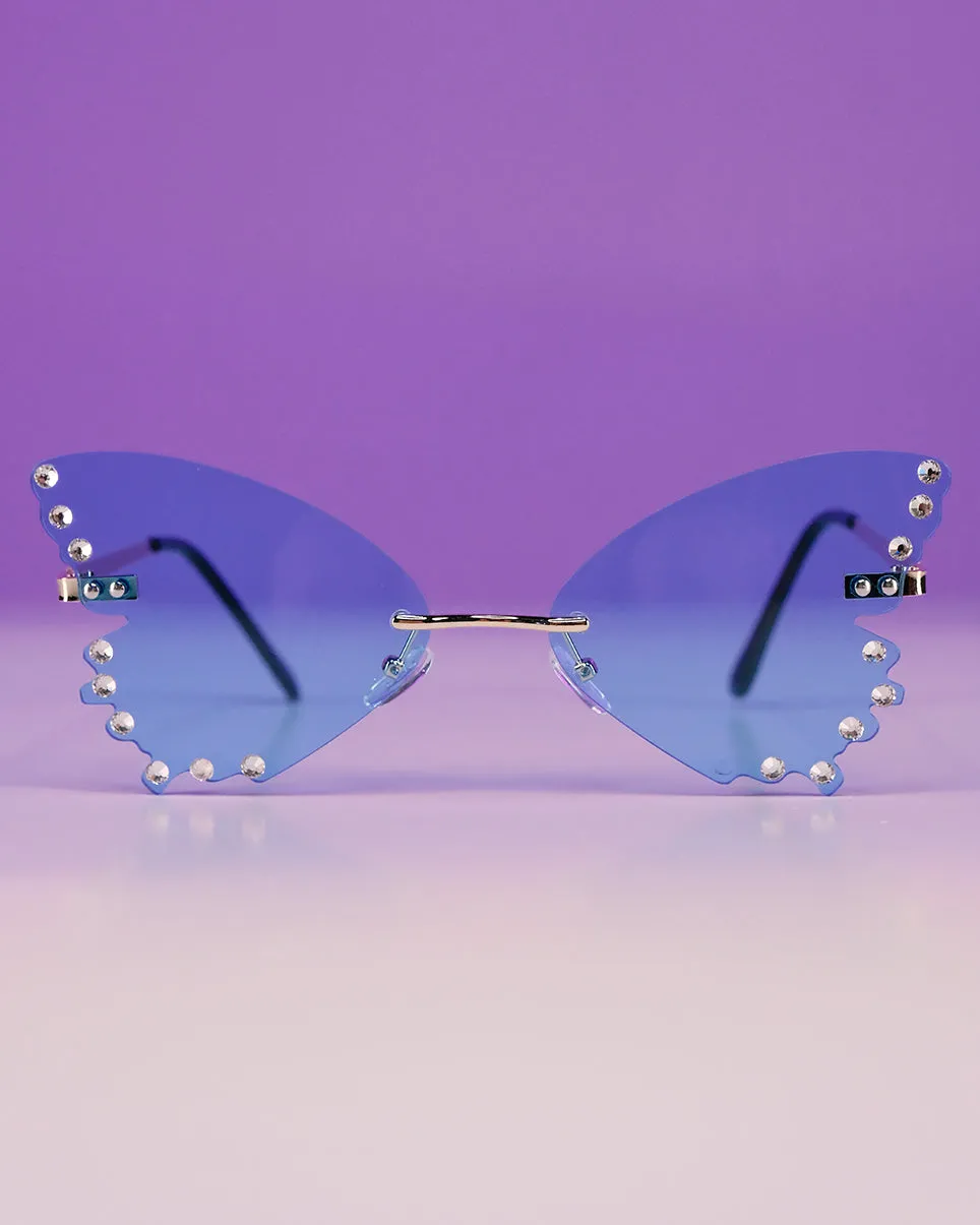 Diamond Butterflies Color Sunglasses