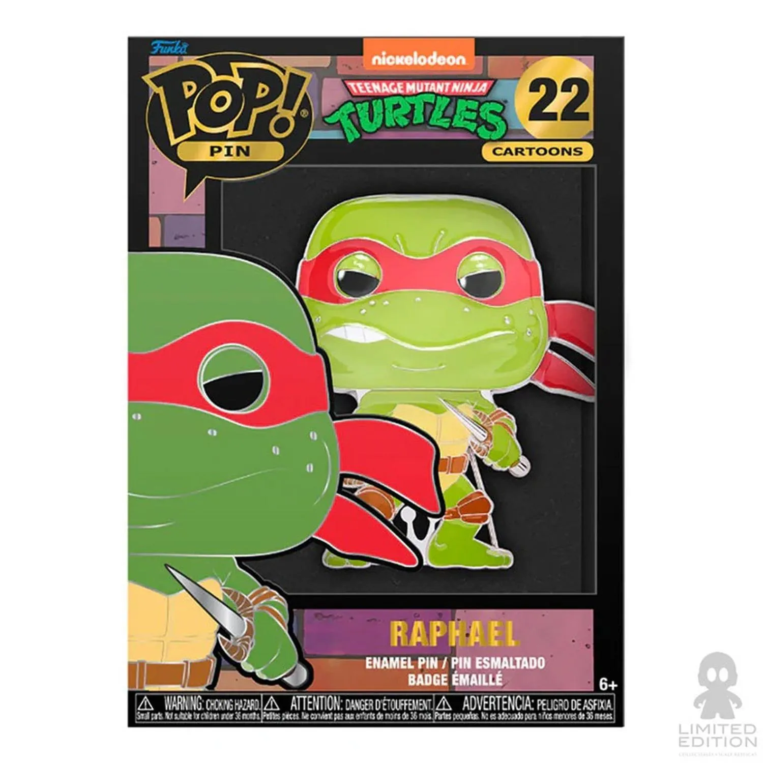 Funko Pin Raphael 22 Las Tortugas Ninja By Nickelodeon - Limited Edition