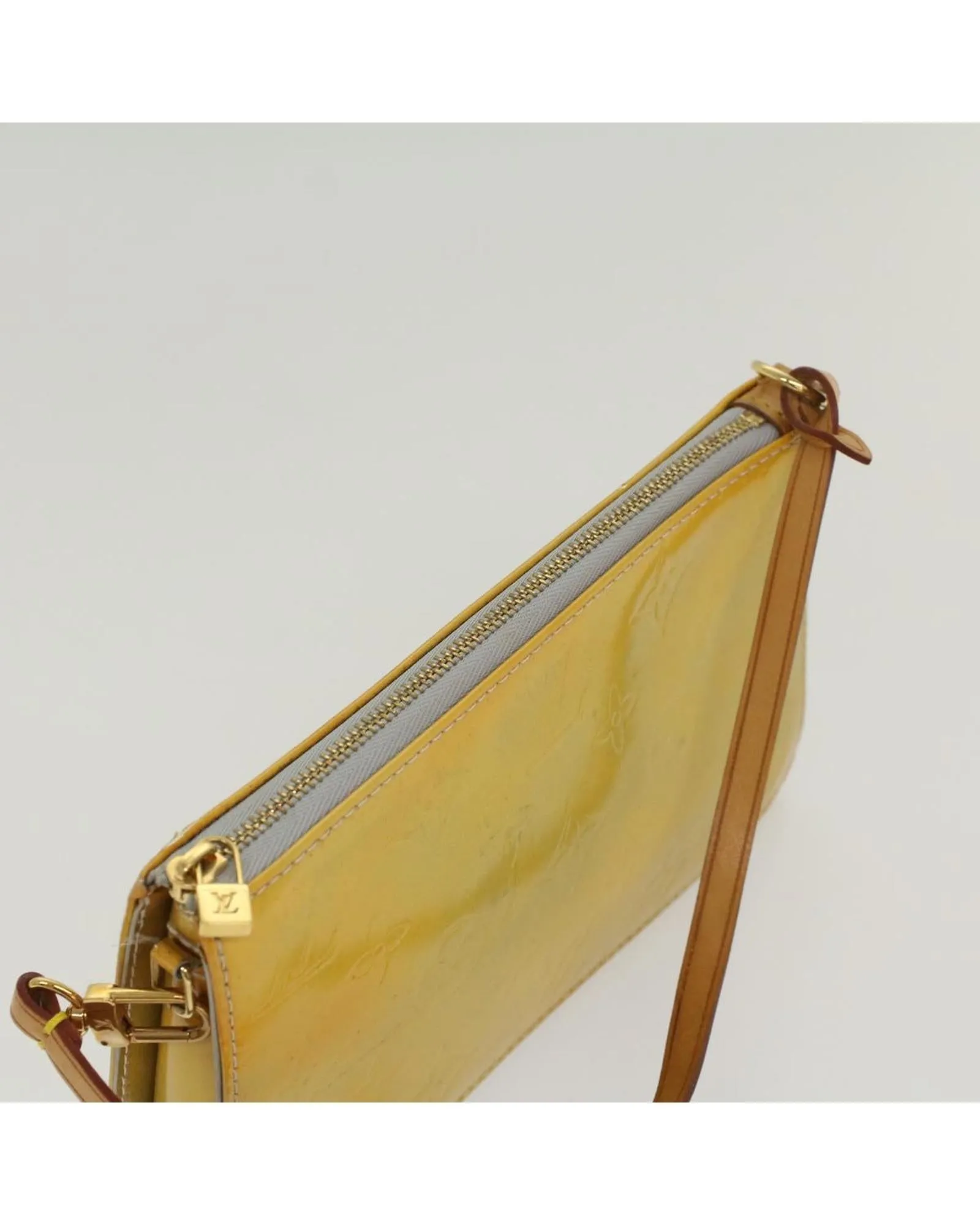 Gris Patent Leather Accessory Pouch - BC Rank