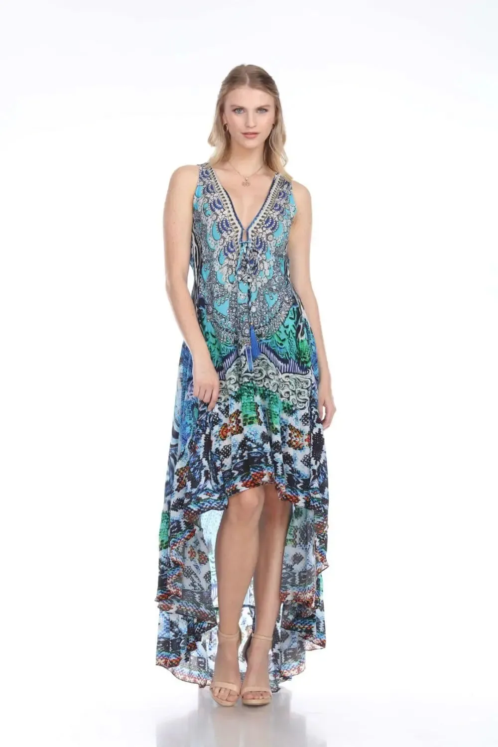 Hi Lo Dresses by La Moda | Premier Collection in Viscose Crepe Silk | Resort Wear
