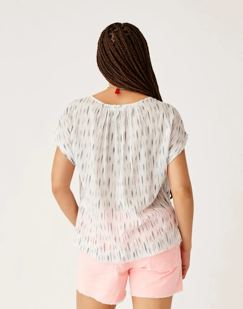 James Top: Azul Ikat