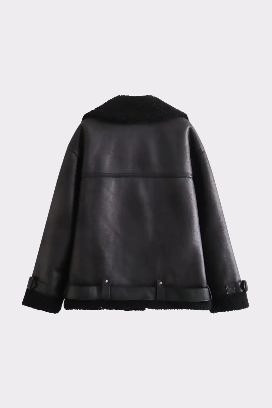 Jaqueta de Couro Feminina Sherpa Modelo Mary