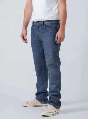 Jeans Hombre Texas Tiro Medio Azul