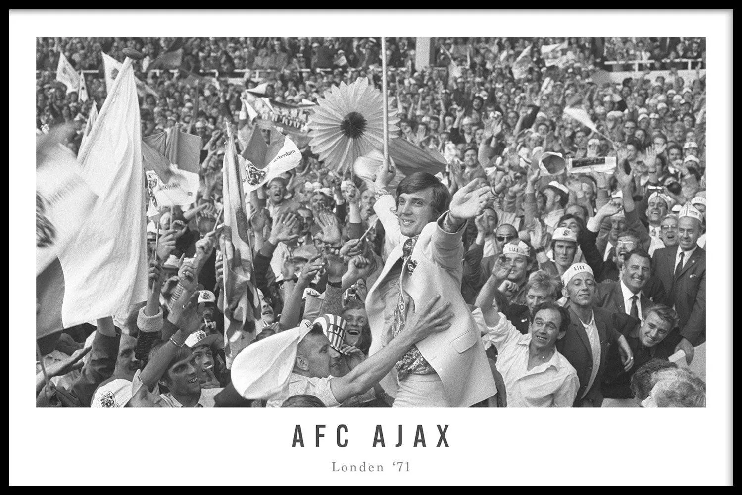Krol tussen AFC Ajax supporters '71