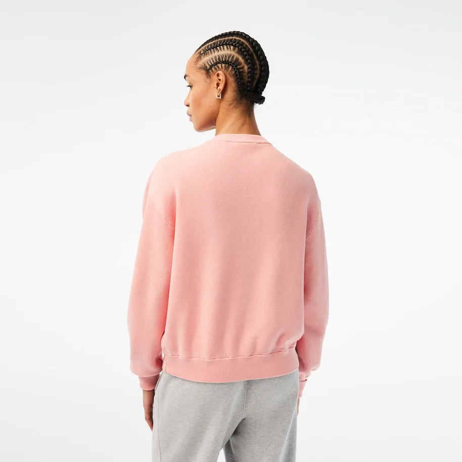 LACOSTE - Pullover da donna con collo rotondo in cotone biologico