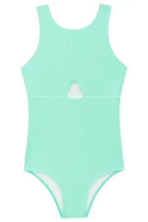 Maiô Cut Out em Malha Jacquard Marina UV Dry 50  74251 Vic&Vicky