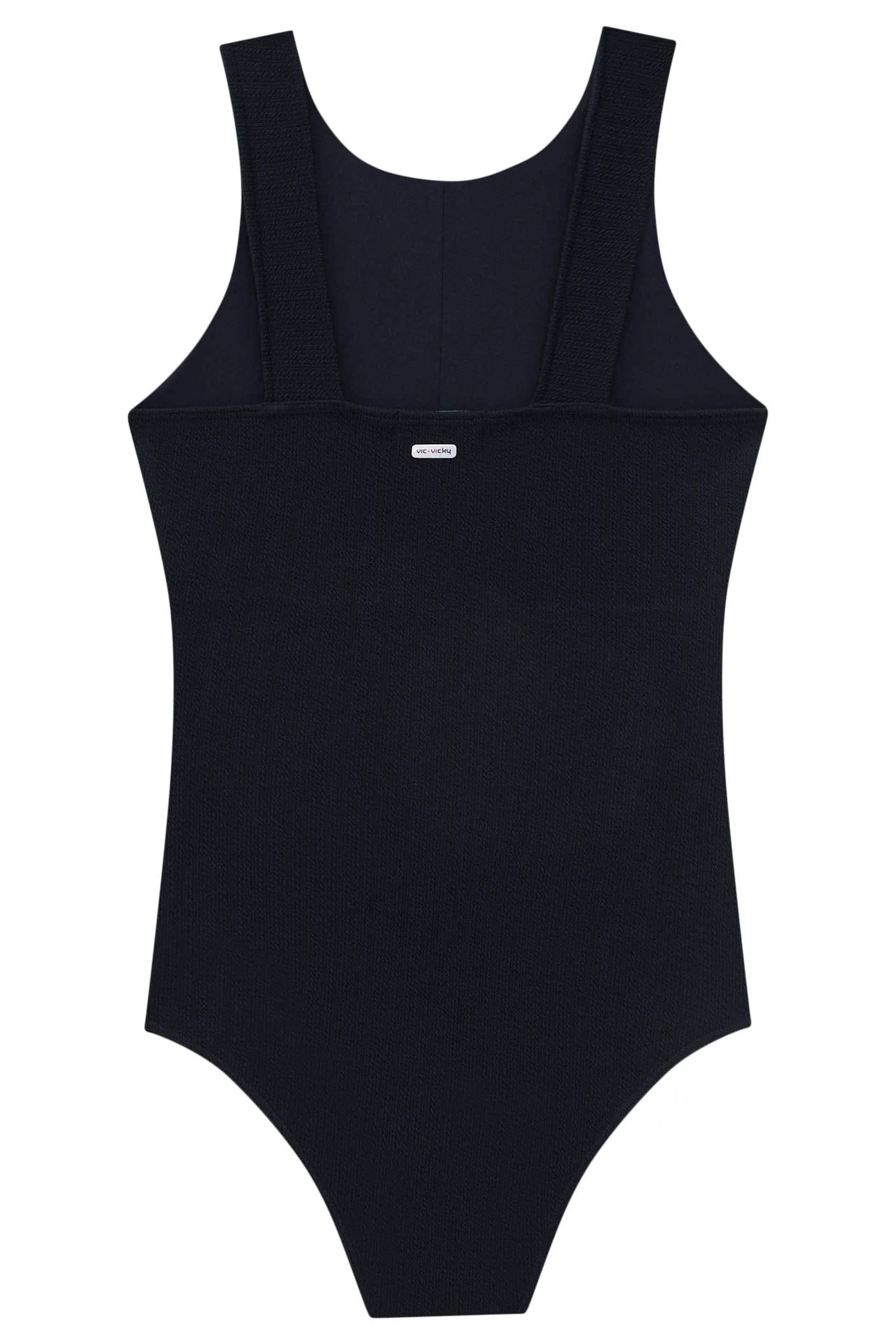 Maiô Cut Out em Malha Jacquard Marina UV Dry 50  74251 Vic&Vicky