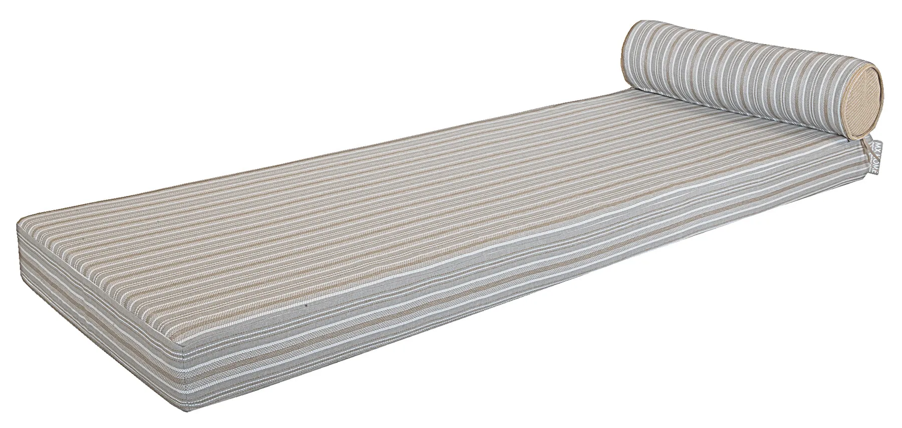 Matelas réversible recto rayé & verso raphia - Double ou simple - Extérieur