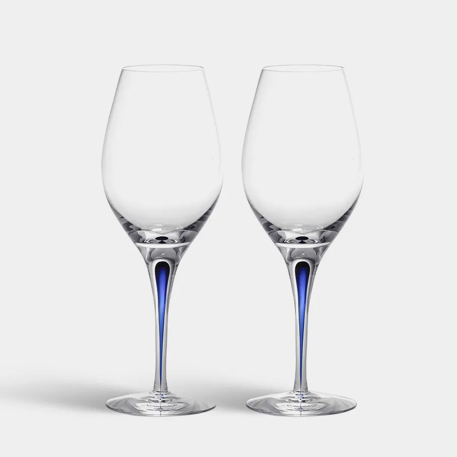 Orrefors Intermezzo Blue Balance Wine