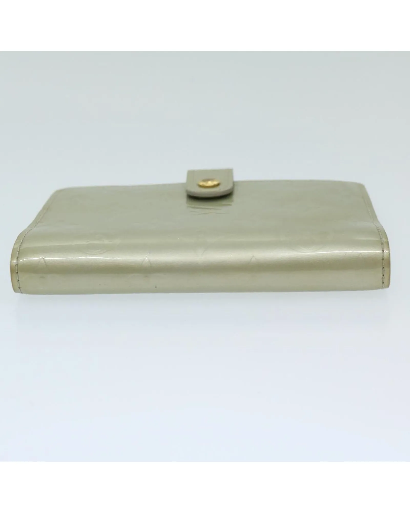 Patent Leather Day Planner Cover with Monogram Vernis Print - Gris