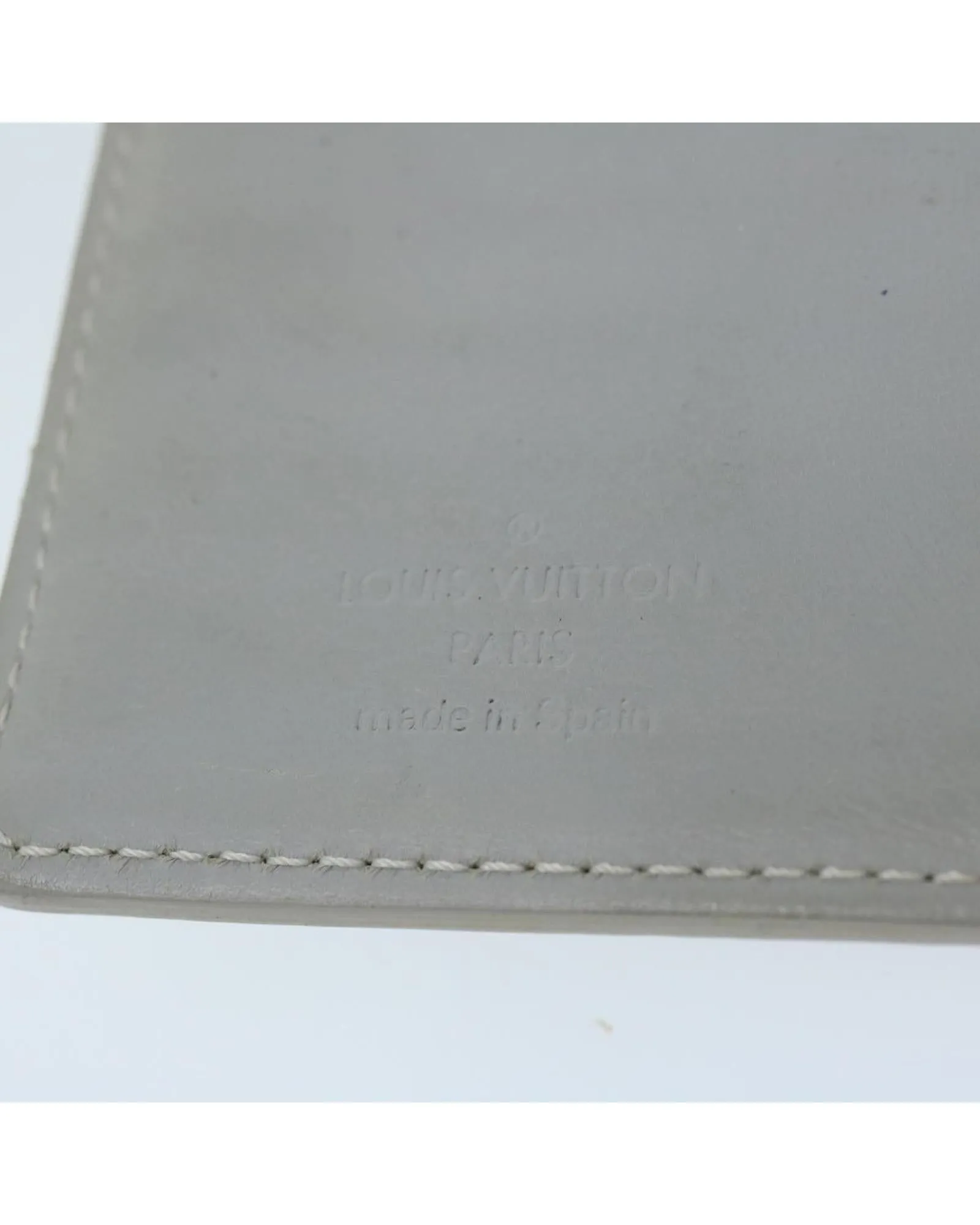 Patent Leather Day Planner Cover with Monogram Vernis Print - Gris