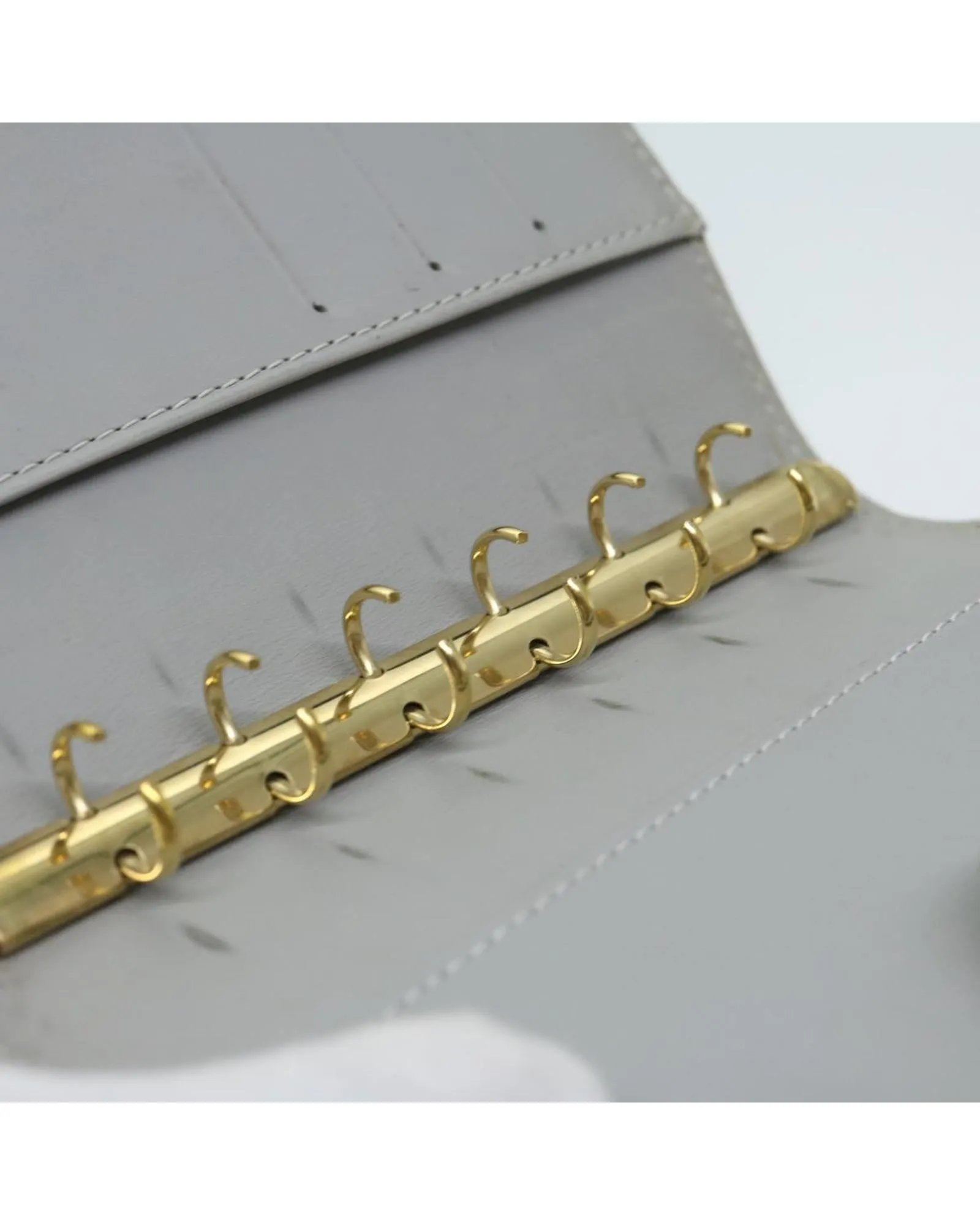 Patent Leather Day Planner Cover with Monogram Vernis Print - Gris