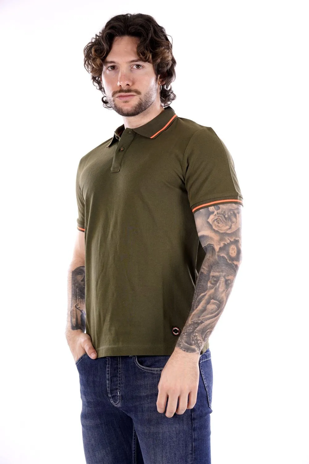 Polo MARK UP da Uomo - verde MK11003MILITARE