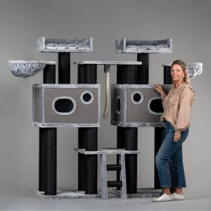 Royal Cat Palace Blackline Light Grey