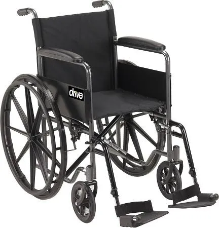 Silver Sport 1 Wheelchair with Full Arms and Swing away Removable Footrest