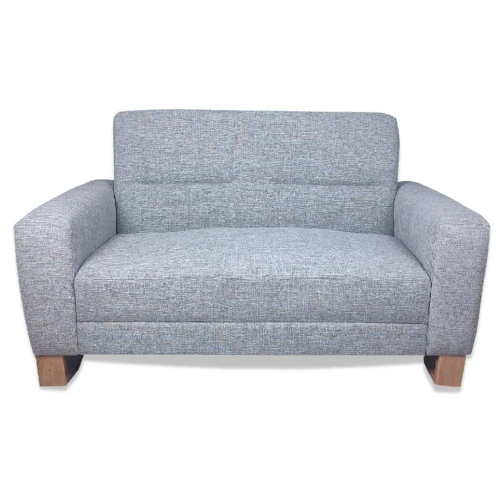 Sofa Moscu x 2 Puestos Tela Gris