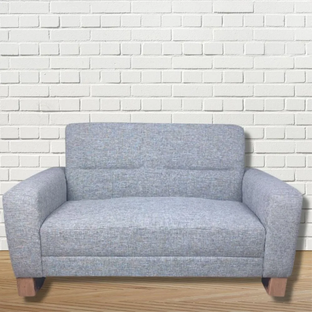 Sofa Moscu x 2 Puestos Tela Gris