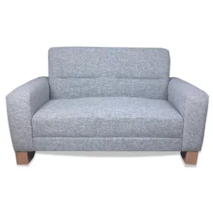 Sofa Moscu x 2 Puestos Tela Gris