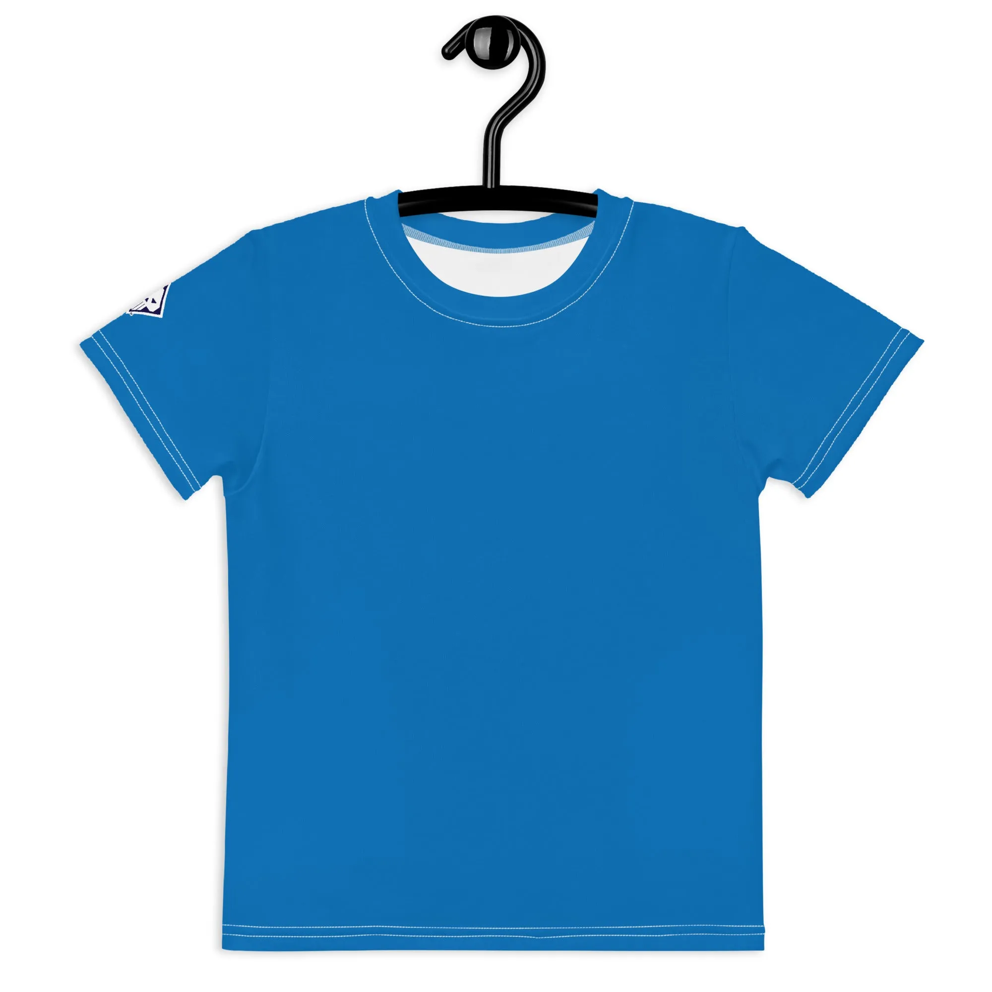 Sun-Safe Style: Boys' Short Sleeve Solid Color Rash Guard - Azul