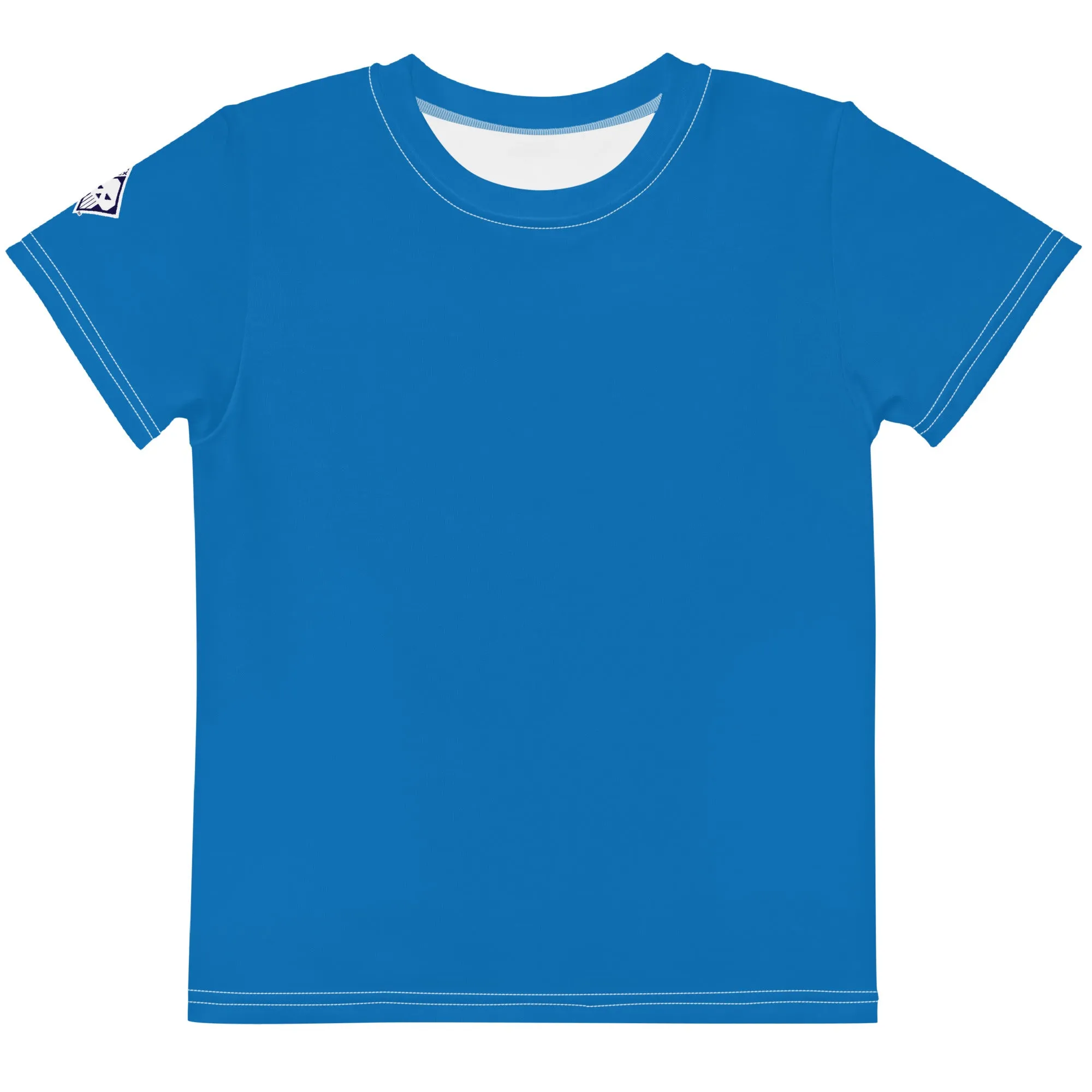 Sun-Safe Style: Boys' Short Sleeve Solid Color Rash Guard - Azul