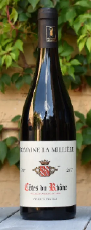 TINTO DOMAINE LA MILLIÈRE AOP CÔTES DU RHÔNE 2017  Grenache Noir/ Syrah