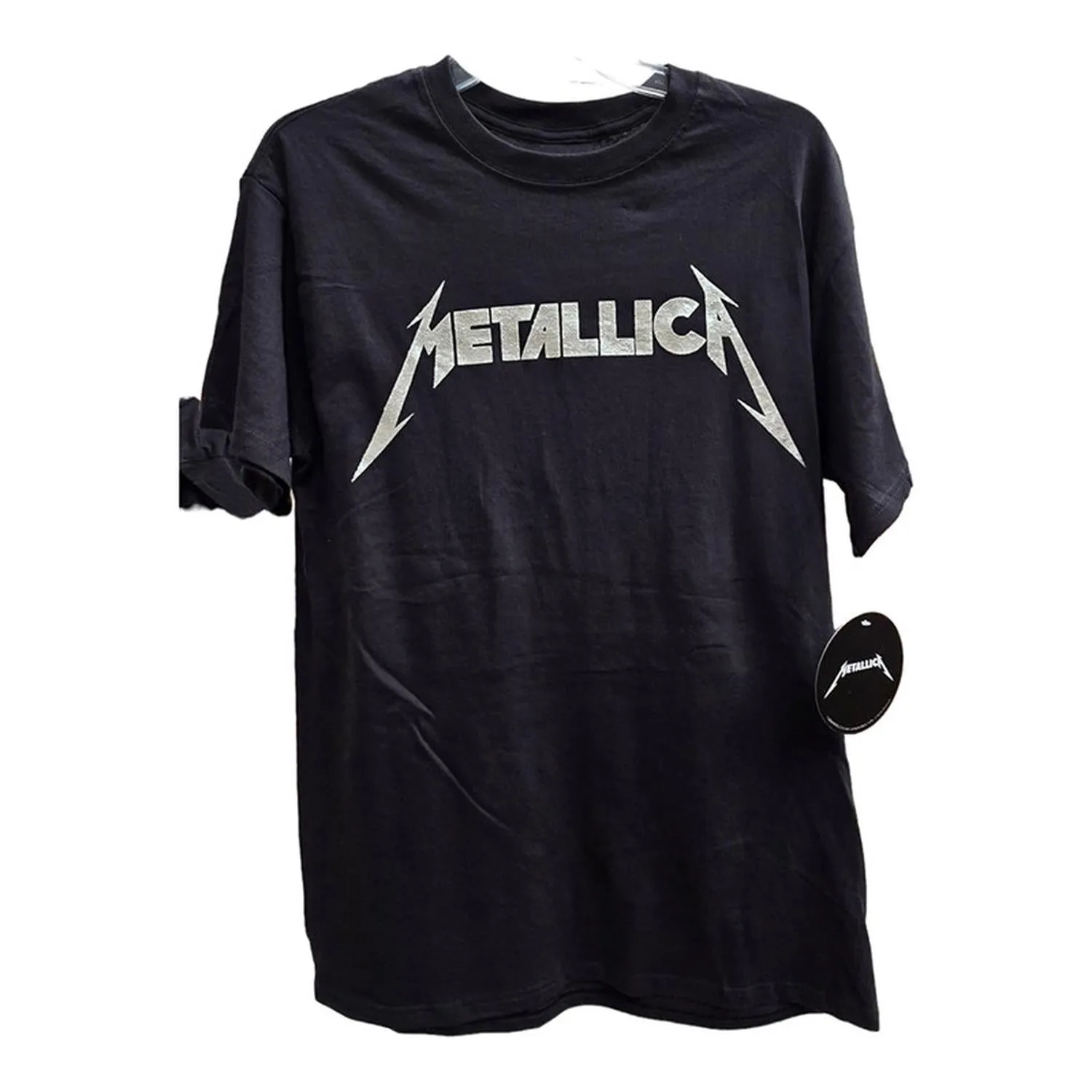 Toxic Playera Negra Logo Chrom Metallica Talla G