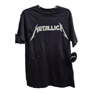Toxic Playera Negra Logo Chrom Metallica Talla G
