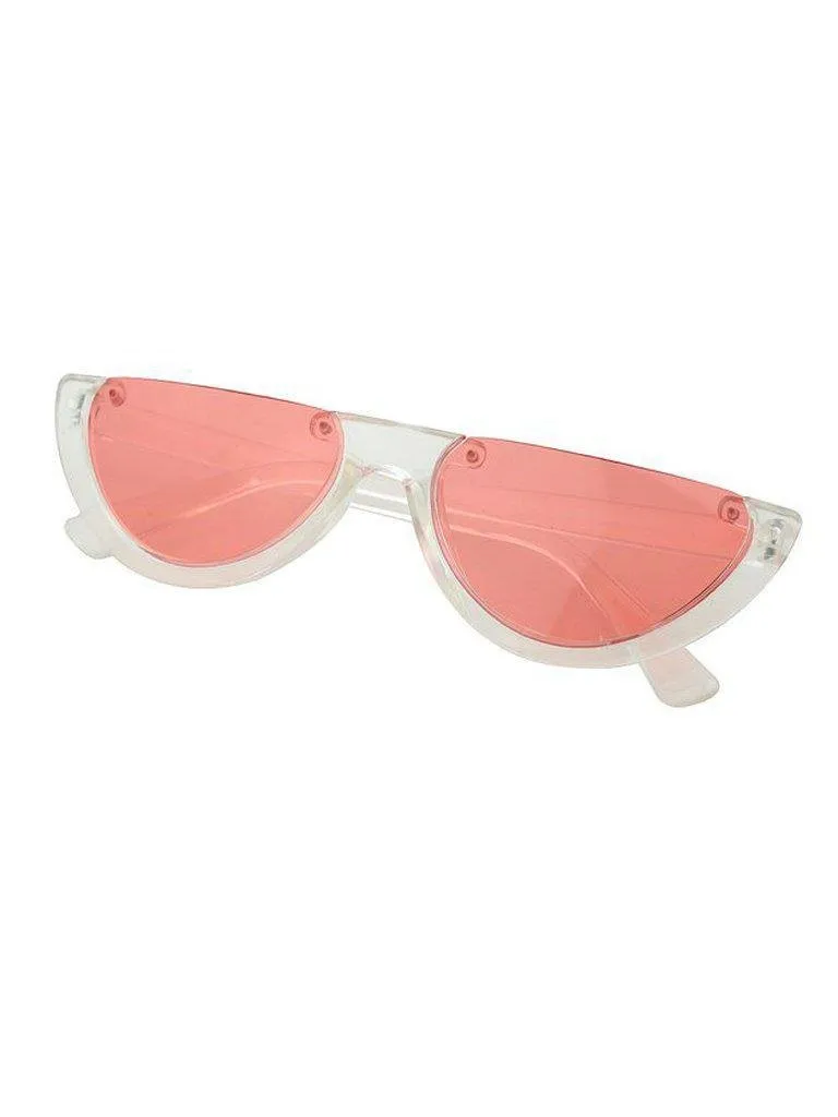 Whitehotpink Half-Frame Sunglasses