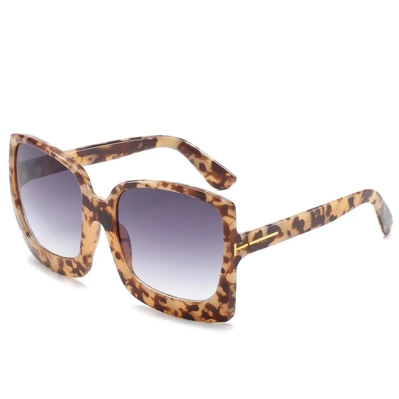 Women Sunglasses Brand Designer Plastic Female Big Frame Gradient Sun Glasses UV400 gafas de sol mujer